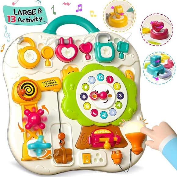 Brand New Exploration Busy Board Montessori Colorful Travel Toddler Sensory Toy - Picture 2 of 16
